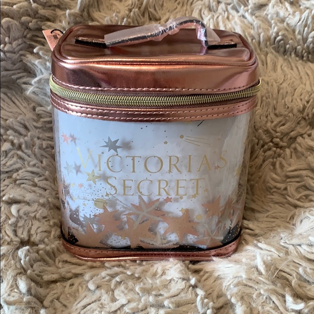 Victoria Secret Rose Gold Makeup Train Case